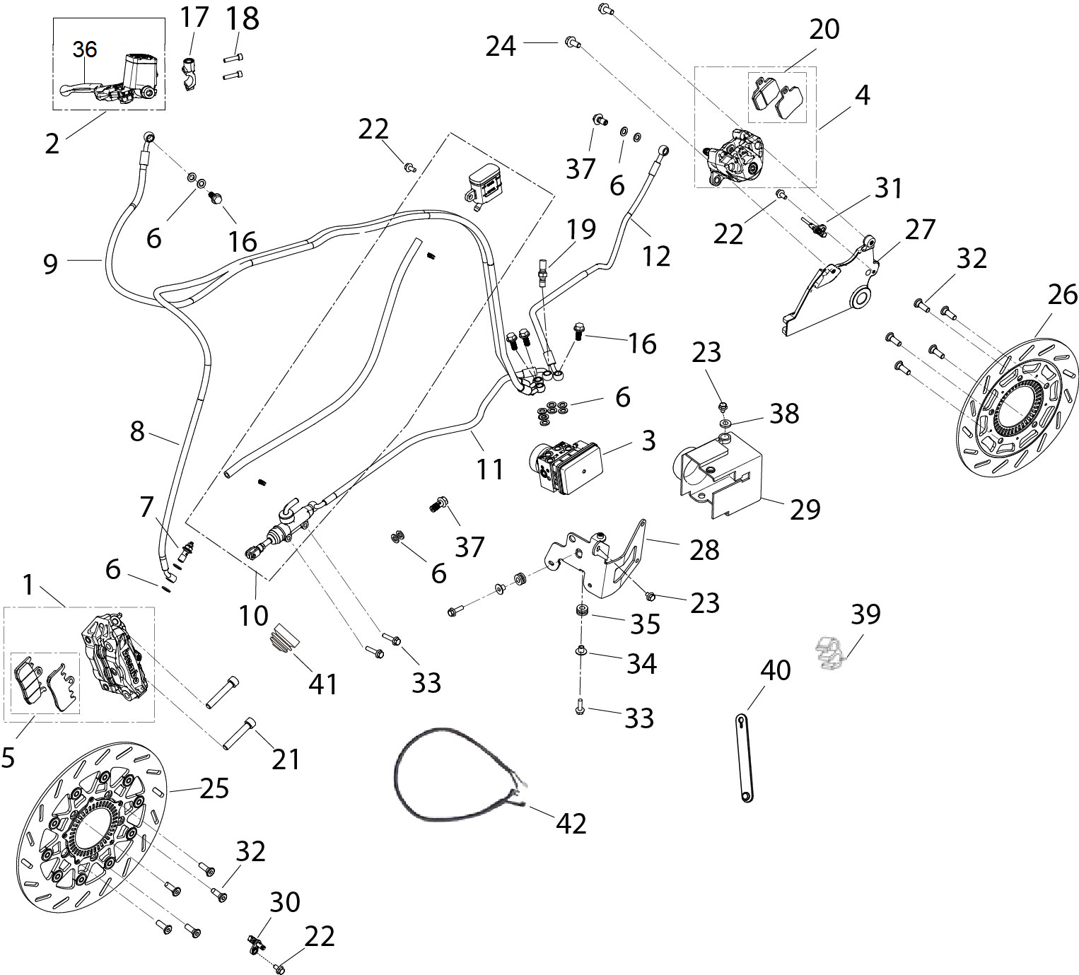 Dark Flag 500 Commander F11 BRAKING SYSTEM — diagram 2